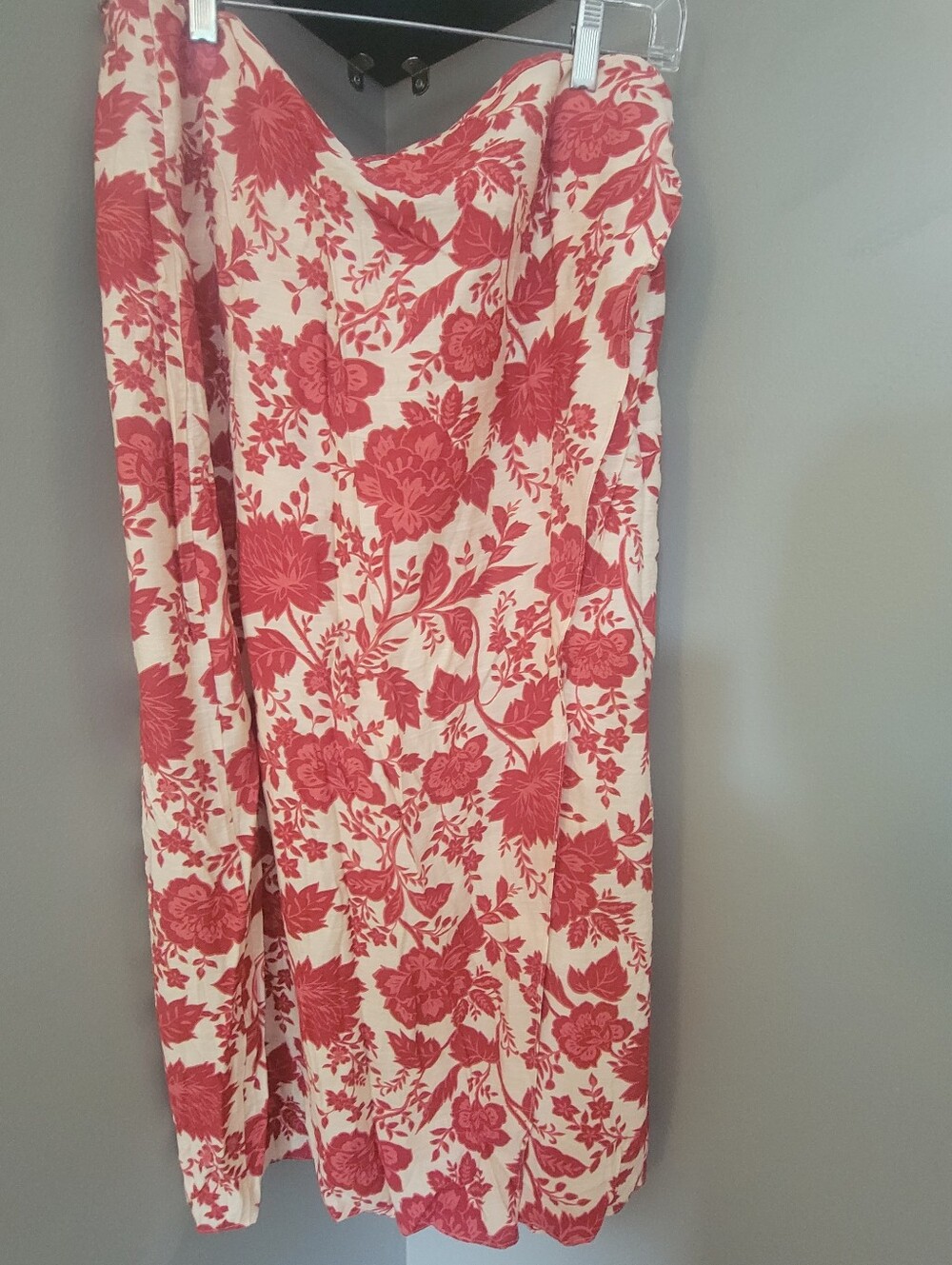 MNG Floral Crossover Wrap Midi Skirt